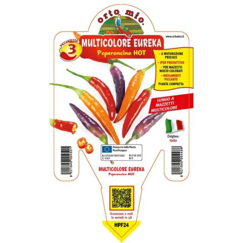 Peperoncino piccante multicolore "Eureka"